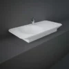 RAK Ceramics Valet 112cm Countertop Right Ledge Basin 1 Tap Hole - Matt White - VALWB11201500A
