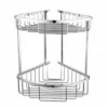 RAK Ceramics Double Round Front Corner Basket - Chrome - RAKBSK002