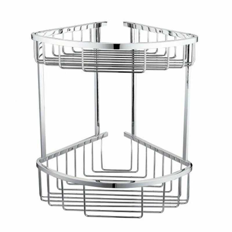 RAK Ceramics Double Round Front Corner Basket - Chrome - RAKBSK002 1 RAK Ceramics Double Round Front Corner Basket - Chrome - RAKBSK002