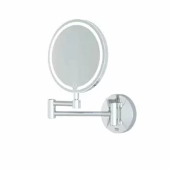 RAK Ceramics Demeter LED Illuminated Round 3x Magnifying Mirror With Touch Sensor Switch 264x200x41mm - RAKDEM5001