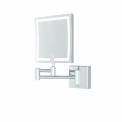 RAK Ceramics Demeter LED Illuminated Square 3x Magnifying Mirror With Touch Sensor Switch 264x200x47mm - RAKDEM5002