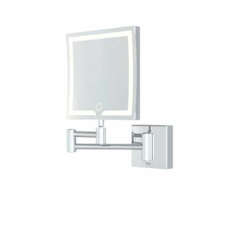 RAK Ceramics Demeter LED Illuminated Square 3x Magnifying Mirror With Touch Sensor Switch 264x200x47mm - RAKDEM5002 1 RAK Ceramics Demeter LED Illuminated Square 3x Magnifying Mirror With Touch Sensor Switch 264x200x47mm - RAKDEM5002