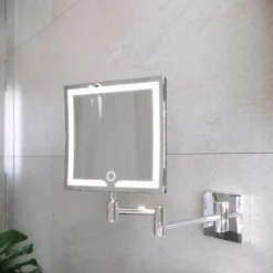 RAK Ceramics Demeter LED Illuminated Square 3x Magnifying Mirror With Touch Sensor Switch 264x200x47mm - RAKDEM5002 5 RAK Ceramics Demeter LED Illuminated Square 3x Magnifying Mirror With Touch Sensor Switch 264x200x47mm - RAKDEM5002 -IDEAL STANDARD Shop r a rakdem5002 2