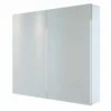 RAK Ceramics Gemini Alluminium Double Door Mirrored Cabinet With Adjustable Shelves 800 X 700mm - RAKGEM5002