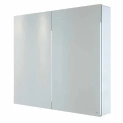 RAK Ceramics Gemini Alluminium Double Door Mirrored Cabinet With Adjustable Shelves 800 X 700mm - RAKGEM5002