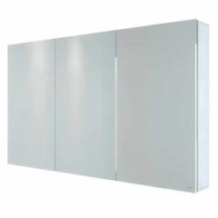 RAK Ceramics Gemini Alluminium Triple Door Mirrored Cabinet With Adjustable Shelves 700x1200mm - RAKGEM5003
