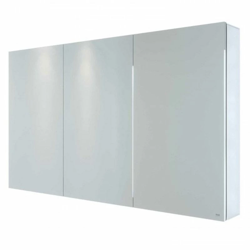 RAK Ceramics Gemini Alluminium Triple Door Mirrored Cabinet With Adjustable Shelves 700x1200mm - RAKGEM5003 1 RAK Ceramics Gemini Alluminium Triple Door Mirrored Cabinet With Adjustable Shelves 700x1200mm - RAKGEM5003