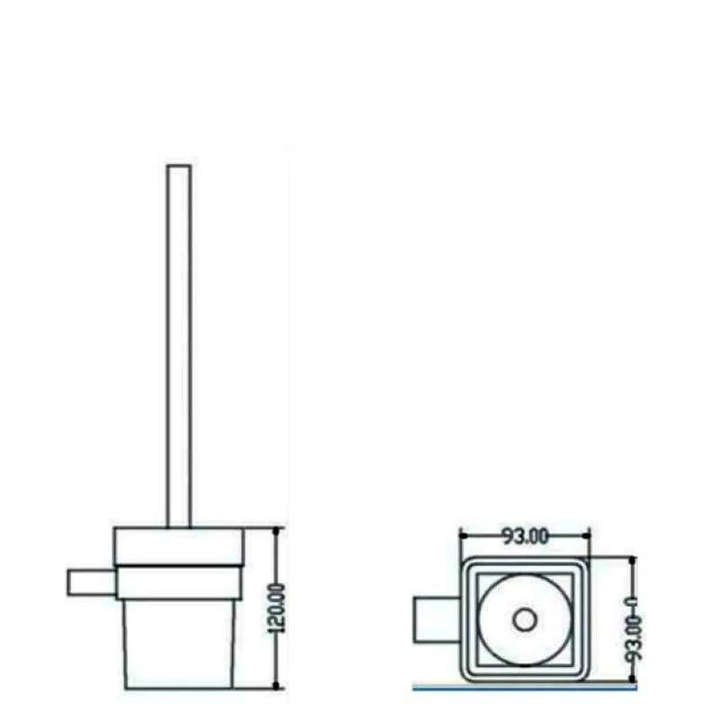 RAK Ceramics Moon Toilet Brush & Holder Wall Mounted - Chrome - RAKHAR9908 2 RAK Ceramics Moon Toilet Brush & Holder Wall Mounted - Chrome - RAKHAR9908 - Image 2