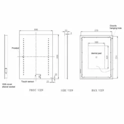 RAK Ceramics Hestia LED Illuminated Portrait Mirror With Demister 800x600mm - RAKHES5002 5 RAK Ceramics Hestia LED Illuminated Portrait Mirror With Demister 800x600mm - RAKHES5002 -IDEAL STANDARD Shop r a rakhes5002 2