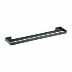 RAK Ceramics Moon Double Towel Rail - Black - RAKMOO9912B