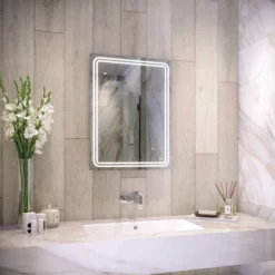 RAK Ceramics Pluto LED Illuminated Portrait Mirror With Demister 800x600mm - RAKPLU5001 5 RAK Ceramics Pluto LED Illuminated Portrait Mirror With Demister 800x600mm - RAKPLU5001 -IDEAL STANDARD Shop r a rakplu5001 2