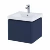 RAK Ceramics Resort Wall Hung Vanity Unit With Single Drawer - Matt Denim Blue - RAKRSTWBU50604