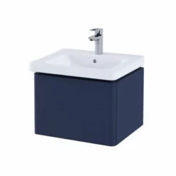 RAK Ceramics Resort Basin Unit With Single Draw - Matt Denim Blue - RAKRSTWBU55604