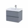 RAK Ceramics Resort Basin Unit With Double Draw - Matt Grey - RAKRSTWBU65603