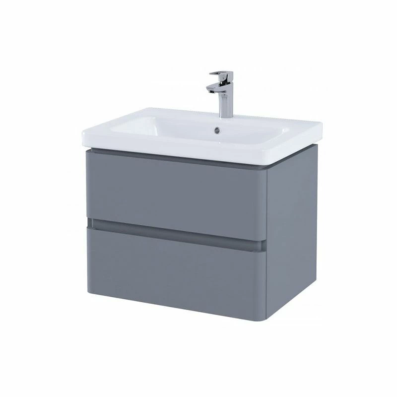 RAK Ceramics Resort Basin Unit With Double Draw - Matt Grey - RAKRSTWBU65603 1 RAK Ceramics Resort Basin Unit With Double Draw - Matt Grey - RAKRSTWBU65603