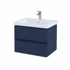RAK Ceramics Resort Basin Unit With Double Draw - Matt Denim Blue - RAKRSTWBU65604