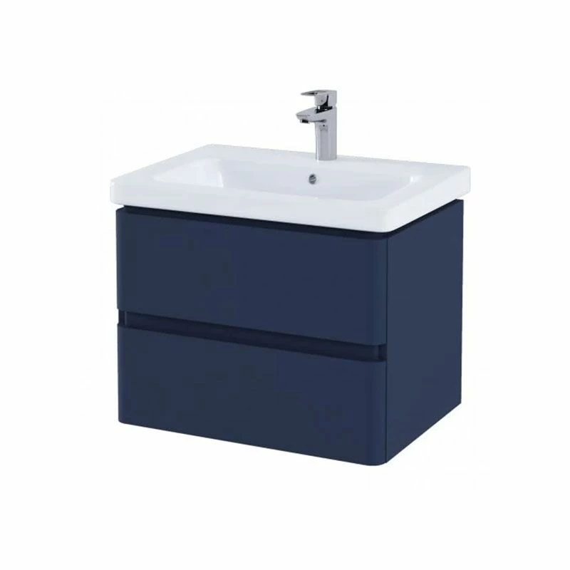 RAK Ceramics Resort Basin Unit With Double Draw - Matt Denim Blue - RAKRSTWBU65604 1 RAK Ceramics Resort Basin Unit With Double Draw - Matt Denim Blue - RAKRSTWBU65604