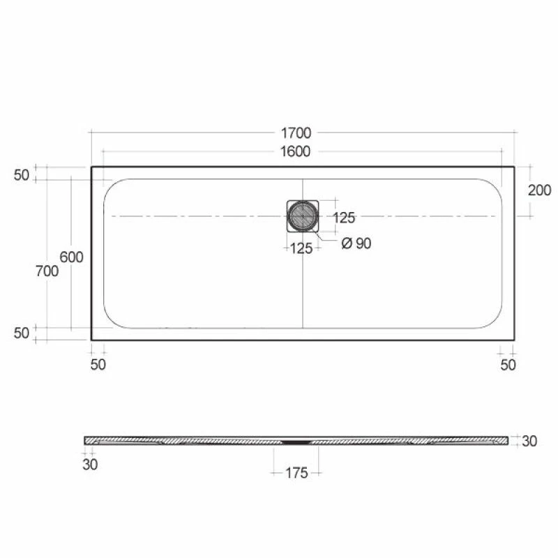 RAK Ceramics Feeling 1700 X 700mm Bath Replacement Shower Tray RAK Ceramics Solid - Cappuccino - RFBR070170S514 2 RAK Ceramics Feeling 1700 X 700mm Bath Replacement Shower Tray RAK Ceramics Solid - Cappuccino - RFBR070170S514 - Image 2