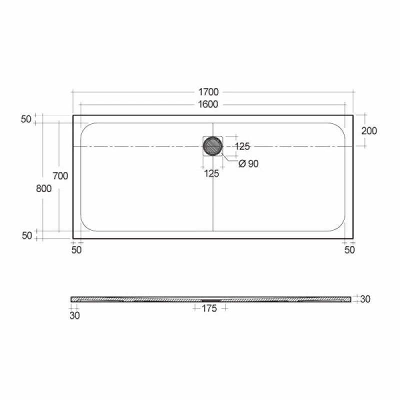 RAK Ceramics Feeling 1700 X 800mm Bath Replacement Shower Tray RAK Ceramics Solid - Cappuccino - RFBR080170S514 2 RAK Ceramics Feeling 1700 X 800mm Bath Replacement Shower Tray RAK Ceramics Solid - Cappuccino - RFBR080170S514 - Image 2