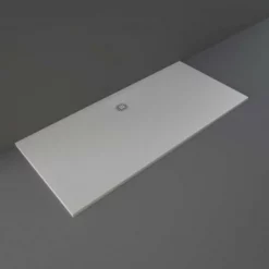RAK Ceramics Feeling 1800 X 800mm Bath Replacement Shower Tray RAK Ceramics Solid - Grey - RFBR080180S503