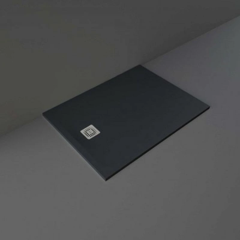 RAK Ceramics Feeling 1200 X 900mm Stone Effect Shower Tray With Anti Slip - Black - RFST090120S504 1 RAK Ceramics Feeling 1200 X 900mm Stone Effect Shower Tray With Anti Slip - Black - RFST090120S504
