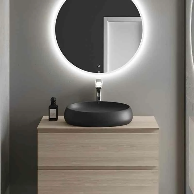 RAK Ceramics Cloud 60cm Countertop Basin - Matt Black - CLOCT6000504A 4 RAK Ceramics Cloud 60cm Countertop Basin - Matt Black - CLOCT6000504A - Image 4