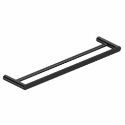 RAK Ceramics Petit Square 450mm Double Towel Bar - Matt Black - RAKPES9912-45B