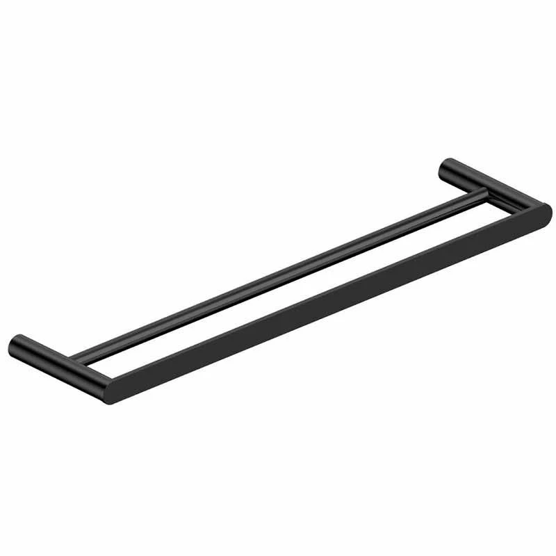 RAK Ceramics Petit Square 600mm Double Towel Bar - Matt Black - RAKPES9912-60B 1 RAK Ceramics Petit Square 600mm Double Towel Bar - Matt Black - RAKPES9912-60B