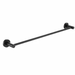 Bristan Round Towel Rail Brass - Black - RD RAIL BLK