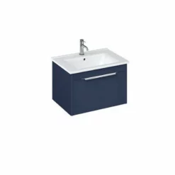 Britton Shoreditch Wall Hung Vanity Unit With Drawer 620 X 400 X 435mm - Matt Blue - S65SDB