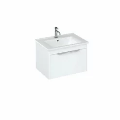 Britton Shoreditch Wall Hung Vanity Unit With Drawer 620 X 400 X 435mm - Matt White - S65SDW