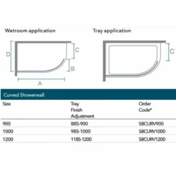 Merlyn 8 Series Curved Wet Room Glass Panel 1000mm - Glass - S8CURV1000 5 Merlyn 8 Series Curved Wet Room Glass Panel 1000mm - Glass - S8CURV1000 -IDEAL STANDARD Shop s 8 s8curv1000 2