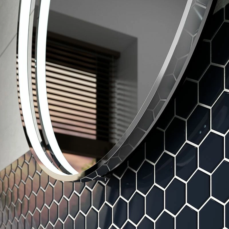 Sensio Aspect Floating Edge Round Mirror 600x63mm - Chrome - SE30091C0 2 Sensio Aspect Floating Edge Round Mirror 600x63mm - Chrome - SE30091C0 - Image 2