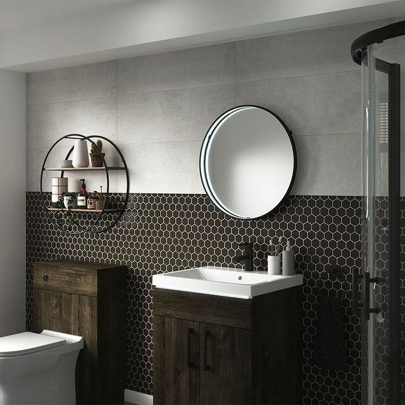 Sensio Aspect Floating Edge Round LED Mirror 600x63mm - Matt Black - SE30098C0 2 Sensio Aspect Floating Edge Round LED Mirror 600x63mm - Matt Black - SE30098C0 - Image 2