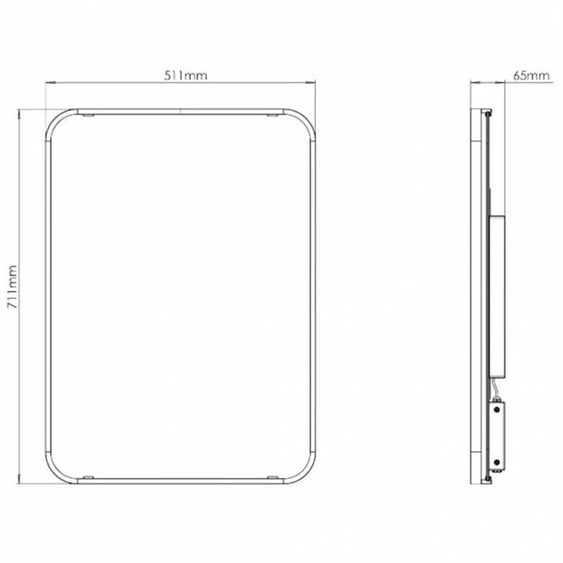 Sensio Aspect Floating Edge Rectangular Mirror 700x500x63mm - Chrome - SE30191C0 2 Sensio Aspect Floating Edge Rectangular Mirror 700x500x63mm - Chrome - SE30191C0 - Image 2