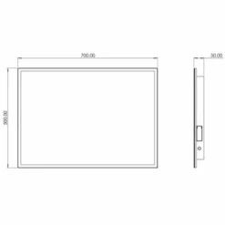 Sensio Glimmer Pro Colour Changeable LED Mirror With Shaver Socket 700x500x50mm - SE30726P0 -IDEAL STANDARD Shop s e sensio se30726p0 dims