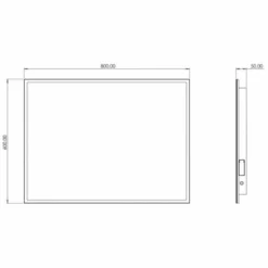 Sensio Glimmer Pro Colour Changeable LED Mirror With Shaver Socket 800x600x50mm - SE30736P0 -IDEAL STANDARD Shop s e sensio se30736p0 dims