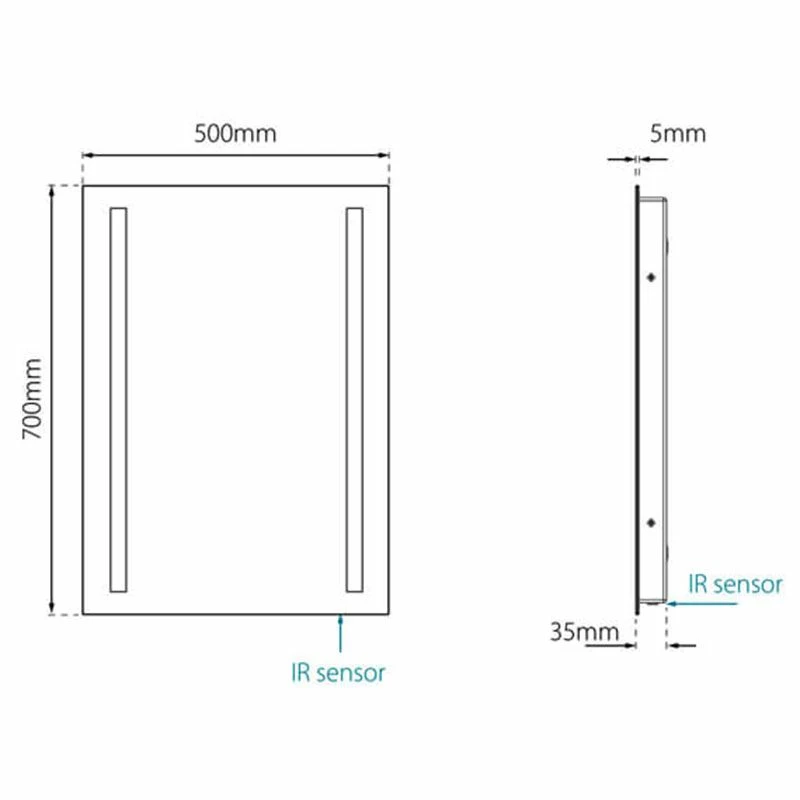 Sensio Uno Diffused LED Mirror 700x500 - SE34095C0 3 Sensio Uno Diffused LED Mirror 700x500 - SE34095C0 - Image 3