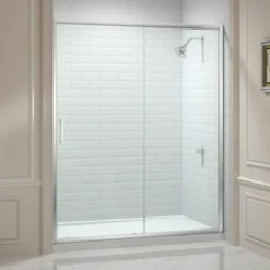 Merlyn 8 Series Sliding Shower Door With Tray 1500mm - MS88261 -IDEAL STANDARD Shop s e series8sliderinrecess 11