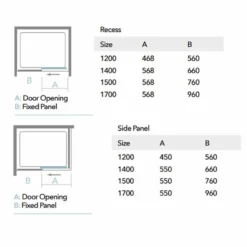 Merlyn Black Sliding Shower Door 1500mm - BLKFSL1500H 11 Merlyn Black Sliding Shower Door 1500mm - BLKFSL1500H -IDEAL STANDARD Shop s l slidingdoormeasurement 1 1