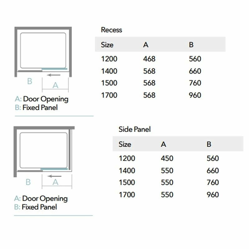 Merlyn Black Sliding Shower Door 1500mm - BLKFSL1500H 6 Merlyn Black Sliding Shower Door 1500mm - BLKFSL1500H - Image 6