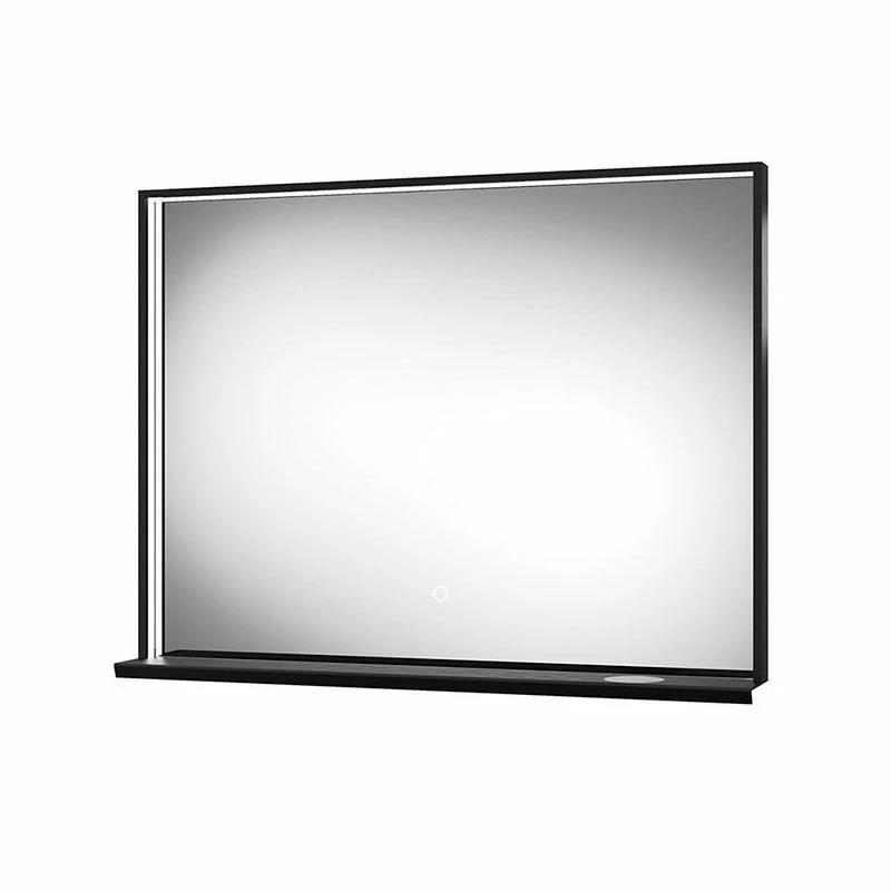 Sensio Element TrioTone LED Mirror With Built In Shelf & QI Charger 800x600x121mm - Matt Black - SE30498T0 1 Sensio Element TrioTone LED Mirror With Built In Shelf & QI Charger 800x600x121mm - Matt Black - SE30498T0