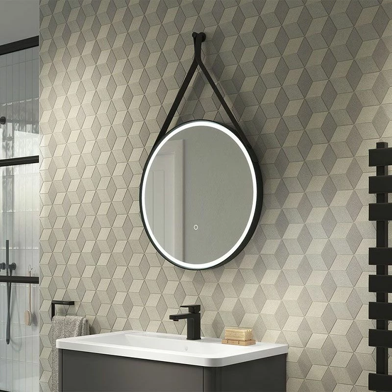 Sensio Nova 800 TrioTone Black Leather Strap Hanging LED Mirror 800x38mm - SE30698T0S 2 Sensio Nova 800 TrioTone Black Leather Strap Hanging LED Mirror 800x38mm - SE30698T0S - Image 2