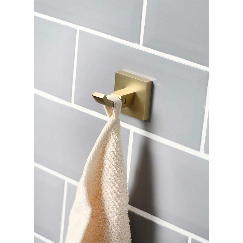 Bristan Square Hook - Brushed Brass - SQ HOOK BB 1 Bristan Square Hook - Brushed Brass - SQ HOOK BB