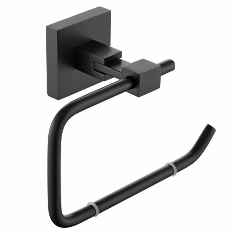 Bristan Square Toilet Roll Holder Brass - Black - SQ ROLL BLK 1 Bristan Square Toilet Roll Holder Brass - Black - SQ ROLL BLK