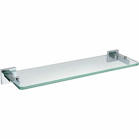 Bristan Square Glass Bathroom Shelf - Chrome Plated - SQ SHELF C 1 Bristan Square Glass Bathroom Shelf - Chrome Plated - SQ SHELF C