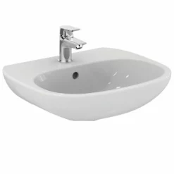 Ideal Standard Tesi 500mm Pedestal Basin 1 Tap Hole With Overflow - White - T031201