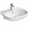 Ideal Standard Tesi 550mm Semi-Countertop Basin 1 Tap Hole With Overflow - White - T352601