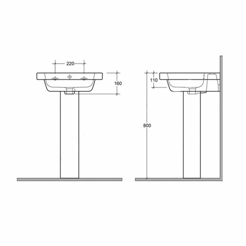 Essential IVY Full Pedestal Only White - EC7006 2 Essential IVY Full Pedestal Only White - EC7006 - Image 2