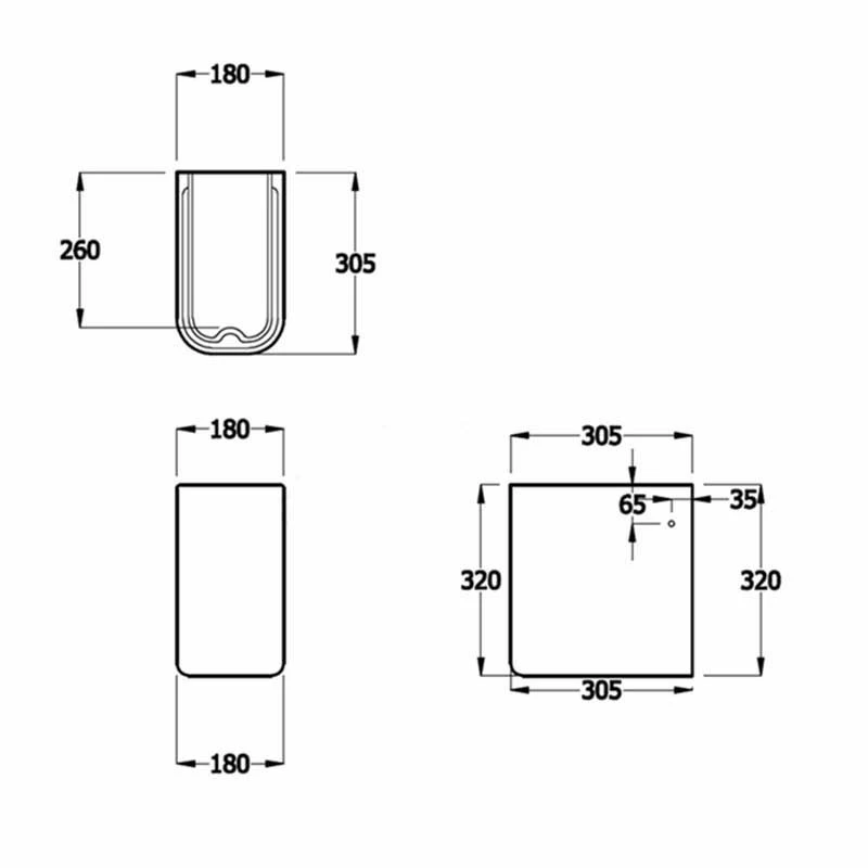 Essential LILY Semi Pedestal Only - EC1010 2 Essential LILY Semi Pedestal Only - EC1010 - Image 2